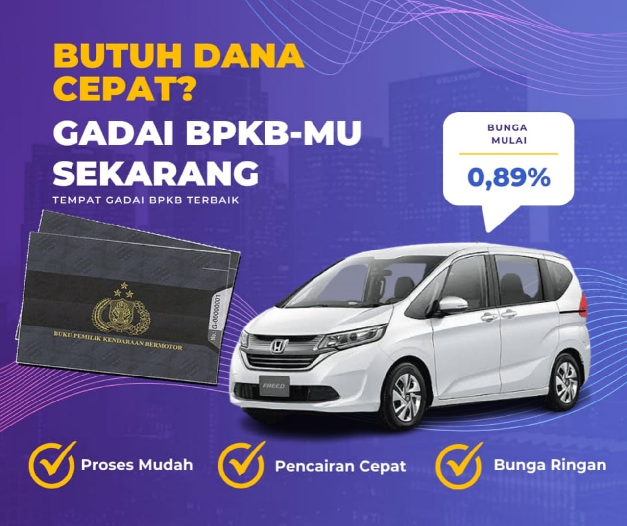 Kredit Jaminan Bpkb Mobil Honda Freed Dapat Dana Berapa? Seperti Ini Simulasinya
